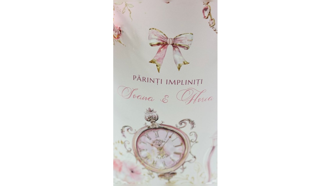 Trusou botez Princess Pink tematică prințesă, elegant și brodat 26